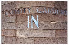University Gardens Sign