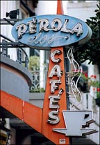 Photo: Art Deco cafe sign.