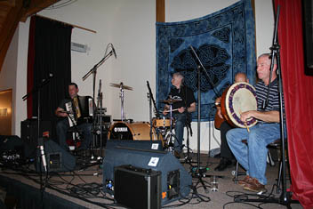 Photo: Band on stage at Colonsay.