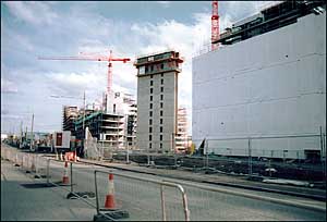 Photo: Glasgow Harbour construction scene.