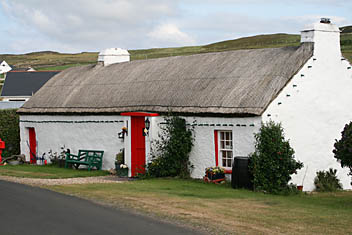 Photo: Irish thatched cottage on west coast.