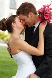 Photo: bride and groom.