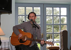 Photo: Jim playing at the hotel in Colonsay.