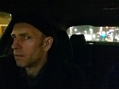 Photo: Jim in the getaway car.