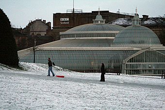 Photo: Kibble Palace in the snow December 2009.