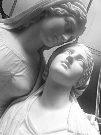 Photo: Kibble Palace statues, Glasgow West End.