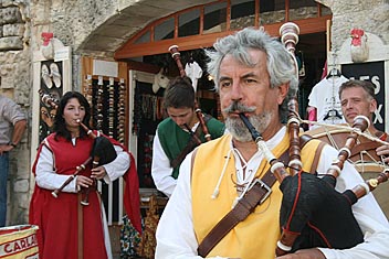 Photo: Medieval music players, France.
