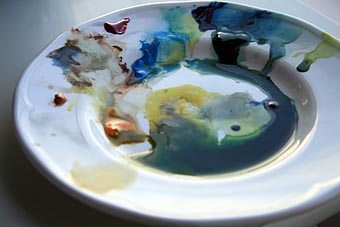 Photo: Painting saucer.