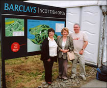 Photo: Pat, Anne, Danny, at the Scottish Open.