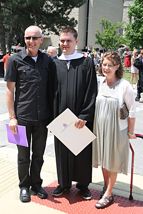 Photo: Sean's graduation in Canada.
