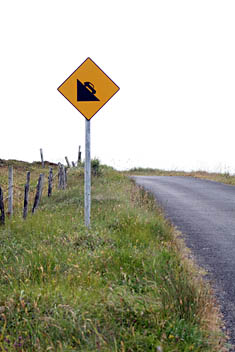Photo: Irish road signs: steep hill.