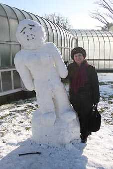 Photo: Snowman and Pat.