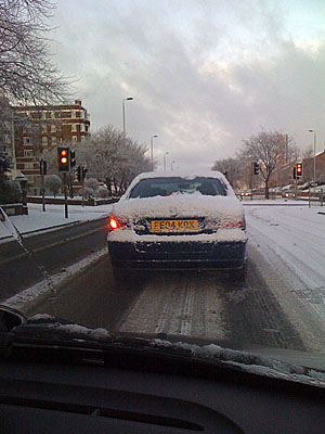 Photo: Snow Great Western Road.