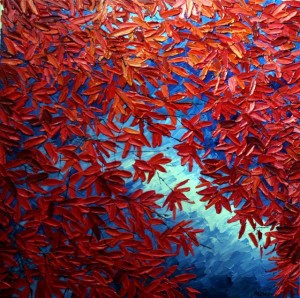 Maple Leaves 70 x 70 cm