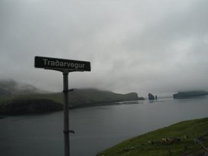 Faeroes Sea and sign