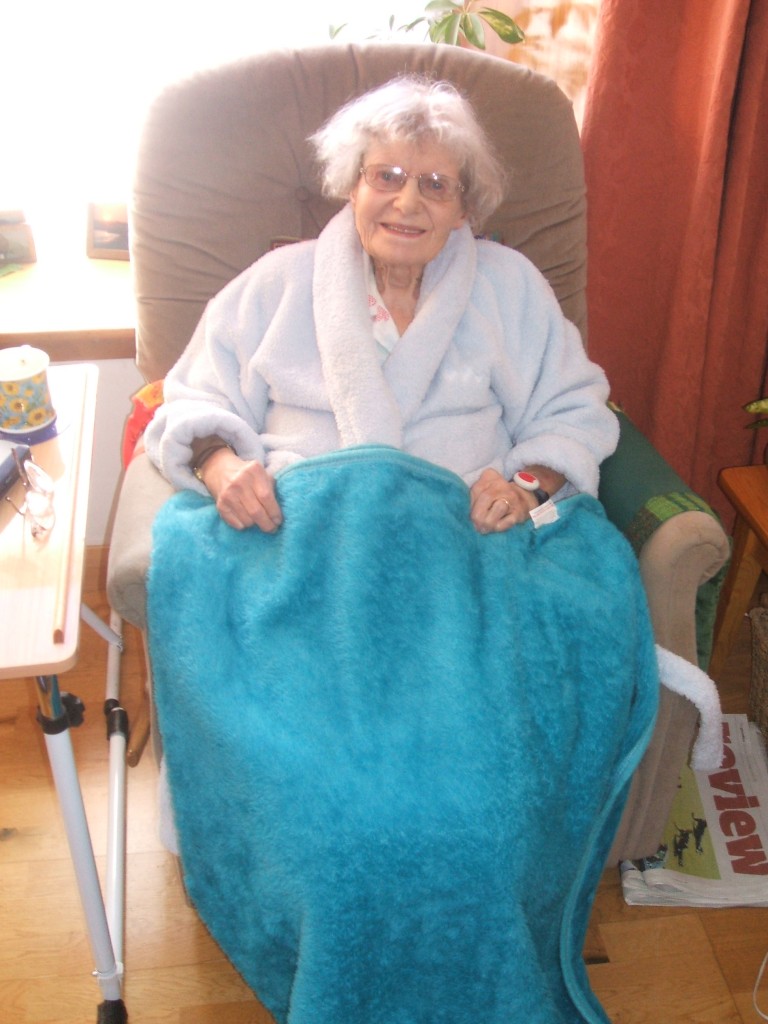 mary in chair.Castle Douglas Nov 2013 033