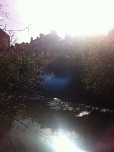 The Kelvin river in the sun