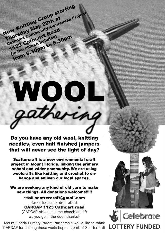 Wool Gathering, Cathcart, New Knitting Project starts 29th May, 2014