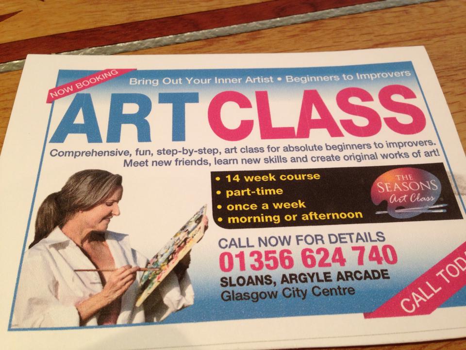 Art Class, Sloans, Argyle Arcade, Glasgow, Summer 2014 - Glasgow West End