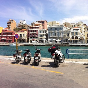 Crete with motobikes