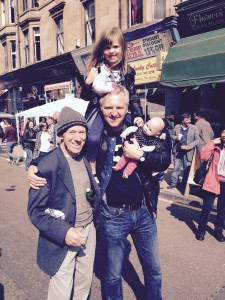Jimmy Byrne, David Rogers at Queen Margaret Street Party