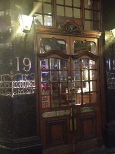 London fancy old wooden door