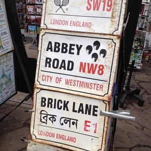 Abbey Road sign Portobello Market