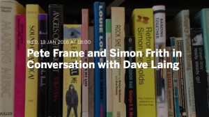 peter fram and simon frith in convesation with dave laing