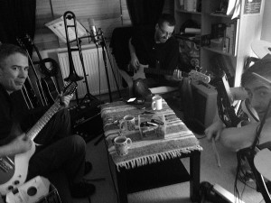 Larry and Robert making music