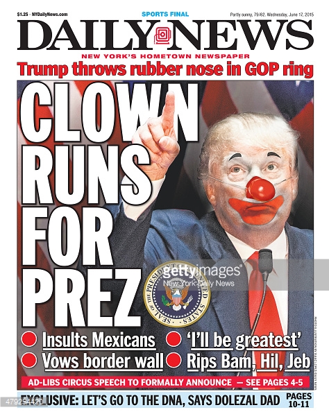 Trump the cartoon clown