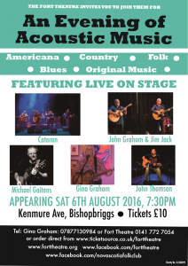 an evening of acoustic music the fort theatre bishopbriggs 6 august