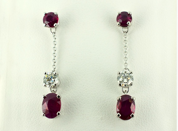 ruby diamond and whie gold