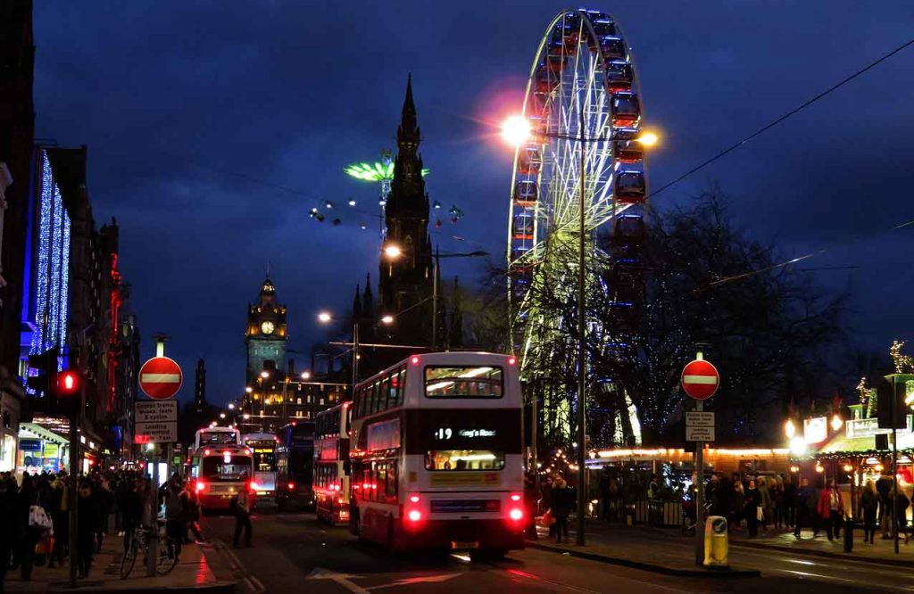 A Packed Princes Street. Edinburgh