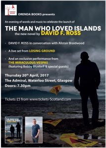 On Thursday night, we'll be doing this...with Bobby Bluebell, Alistair Braidwood, Losing Ground and Dave Ross. Hope to see you there.