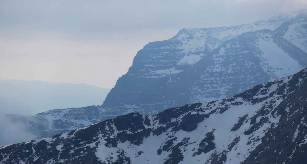 Murky Conditions on Liathach