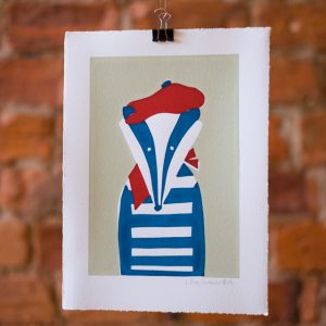 blue white painting