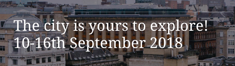 the city is yours 10 - 16 September, 2018