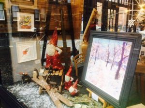 christmas window thistle