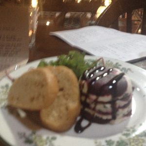 goats cheese and beetroot terrine