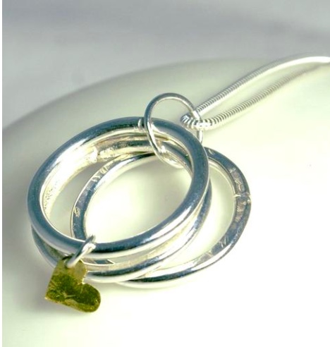 gold hert three hoop pendant genna miller