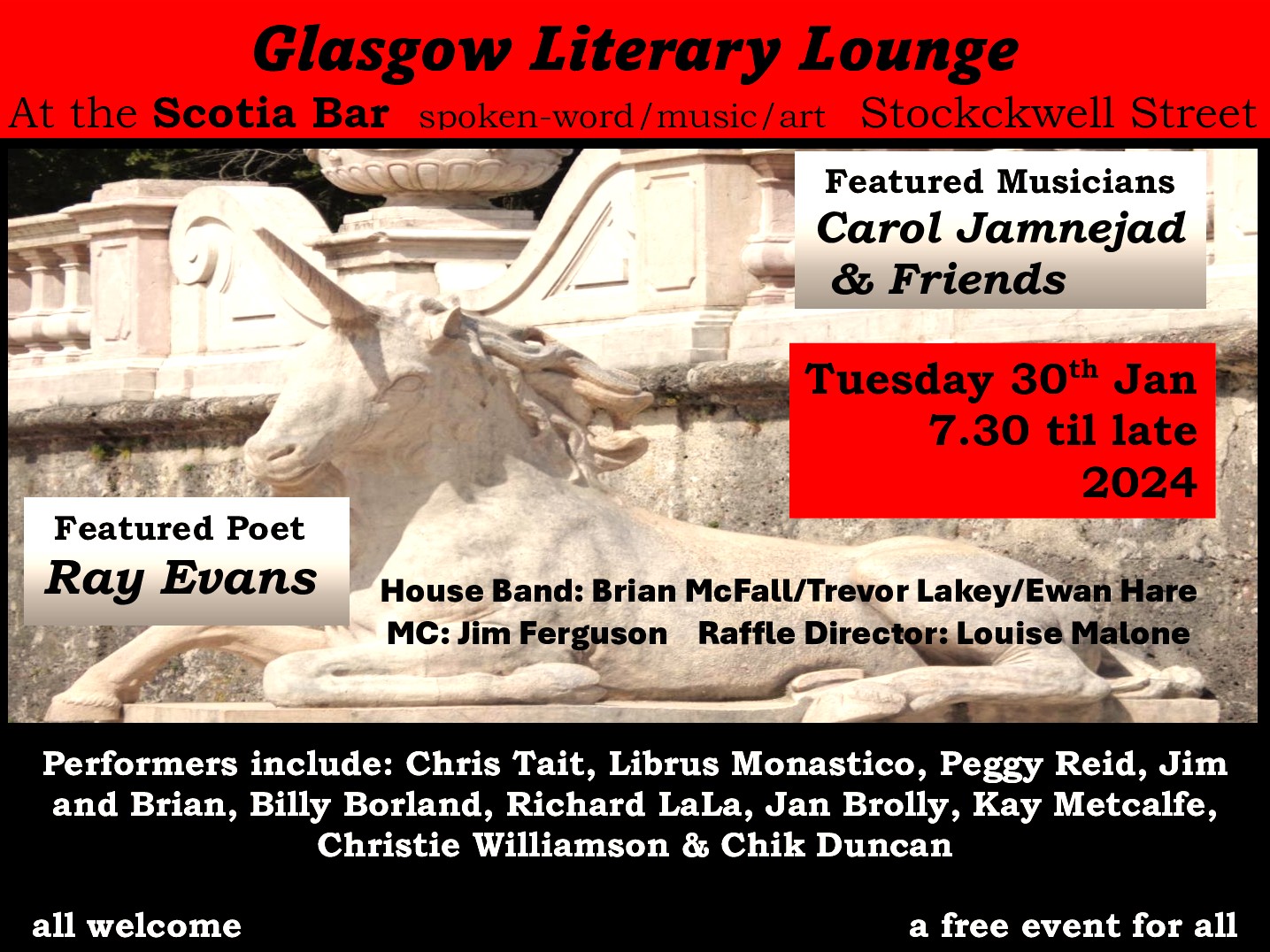 Glasgow Literary and Music Lounge at The Scotia Bar - Glasgow West End