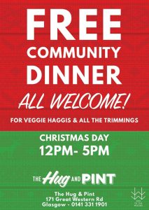 free dinner hug and pint