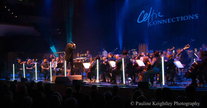 Glasgow Celtic Connections festival 2020. Grit OrchestraGlasgow, Scotland. Celtic Connections festival 2020. Grit Orchestra led by conductor Greg Lawson performed new compositions inspired by the Declaration of Arbroath and tracks from Martyn Bennets Grit album.