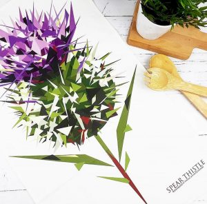 thistle tea towel