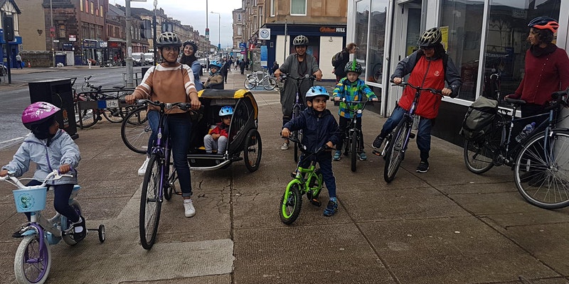 family cycling woodlands community