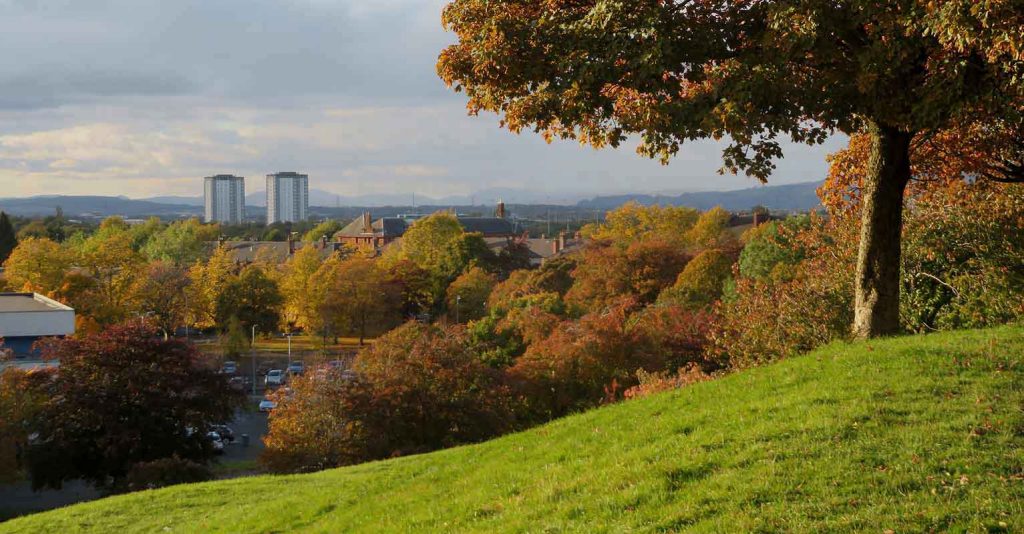 A Hilltop View. Bellahouston Park. Glasgow 2020.