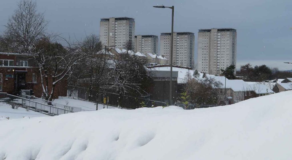 Deep Snow in Glasgow's Western Districts. February. 2021