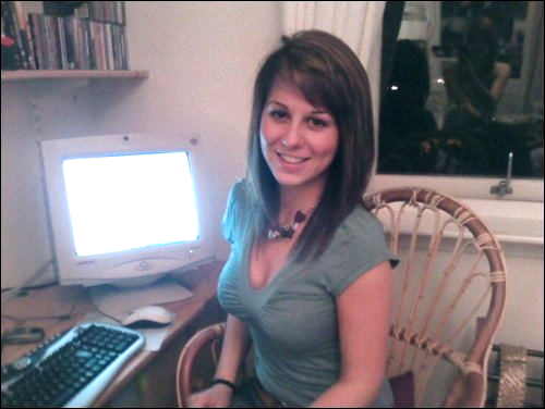 francesca at computer
