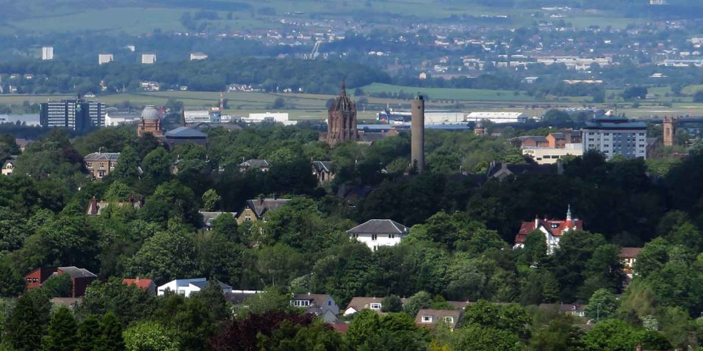 The Green and Scenic Town of Paisley In Renfrewshire