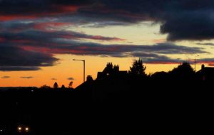 Night Town. The Sunset